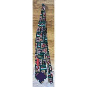 Vintage Santa CHRISTMAS Alynn Hand-Crafted Men's Necktie